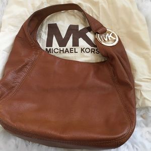 Originsl MK purse leather brown/gold